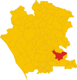 Map of comune of Caserta (province of Caserta, region Campania, Italy)